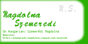 magdolna szemeredi business card