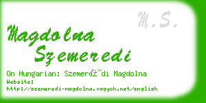 magdolna szemeredi business card